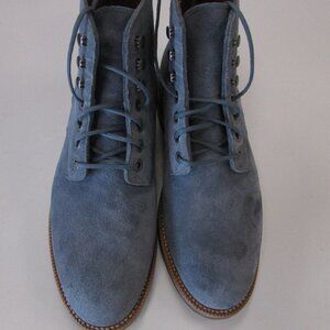 Grant Stone Womens Blue Suede Leather Lace Up Boots Like New Women's 10B